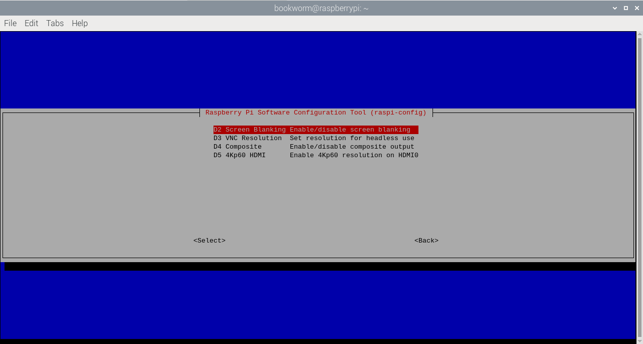 raspi-config 显示选项