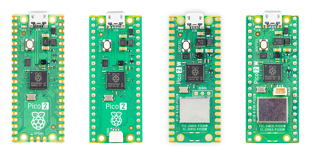 四种 Raspberry Pi Pico 2 变体